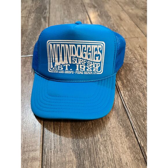 MOONDOGGIES BEACH CLUB Men's Blue Basic Groove Foam Trucker Hats - Picture 4 of 4